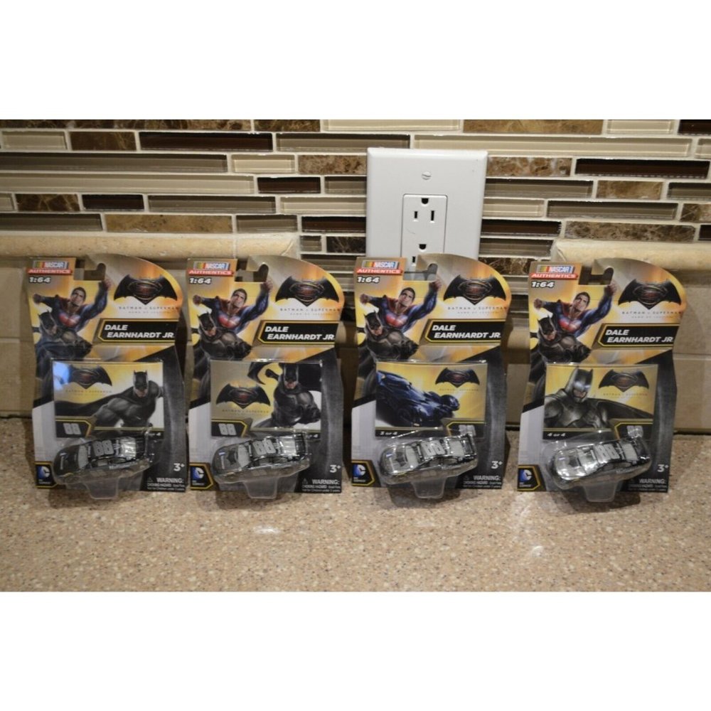 Dale Earnhardt Jr Batman V Superman Dawn of Justice NASCAR 1:64 Complete Set 1-4